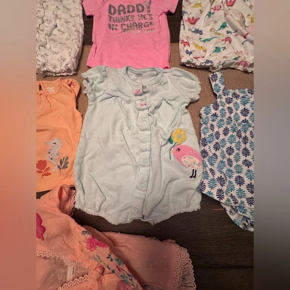 Bundle Onesies for infant girls size 12 months